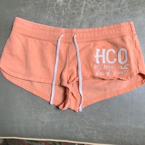 Hollister orange sweat shorts